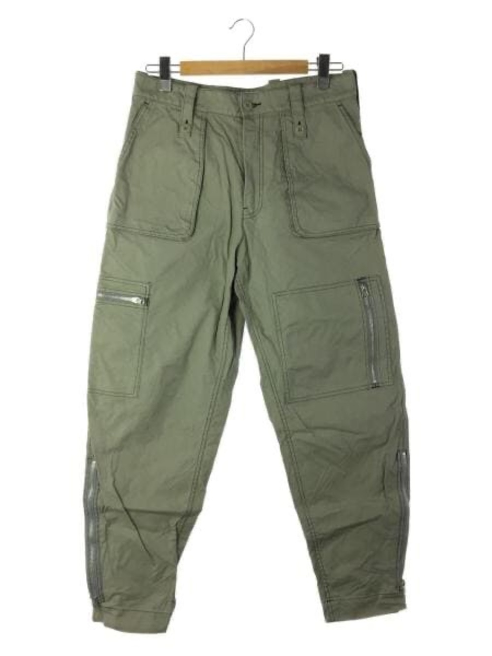 Cav Empt Olive Green Unisex Cargo Pants with Zip Details